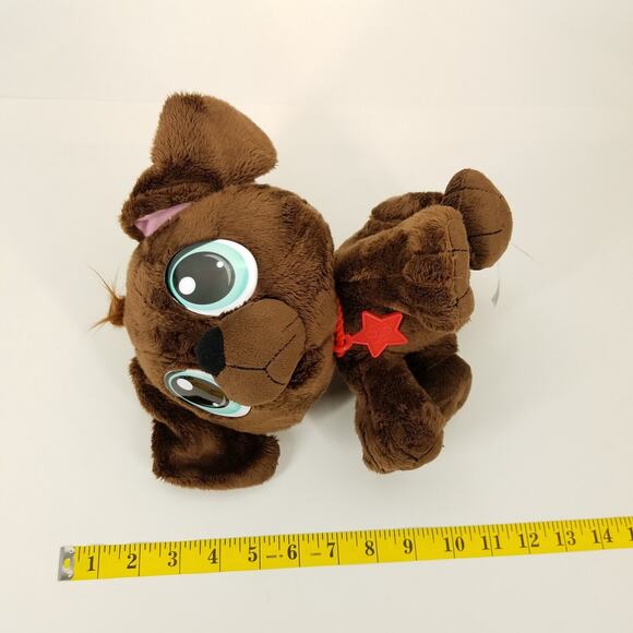Little Tikes Rescue Tales Chocolate Lab Sad Dog Puppy Plush Red Collar - Picture 11 of 11